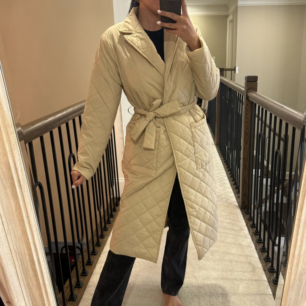 Quilted tan jacket